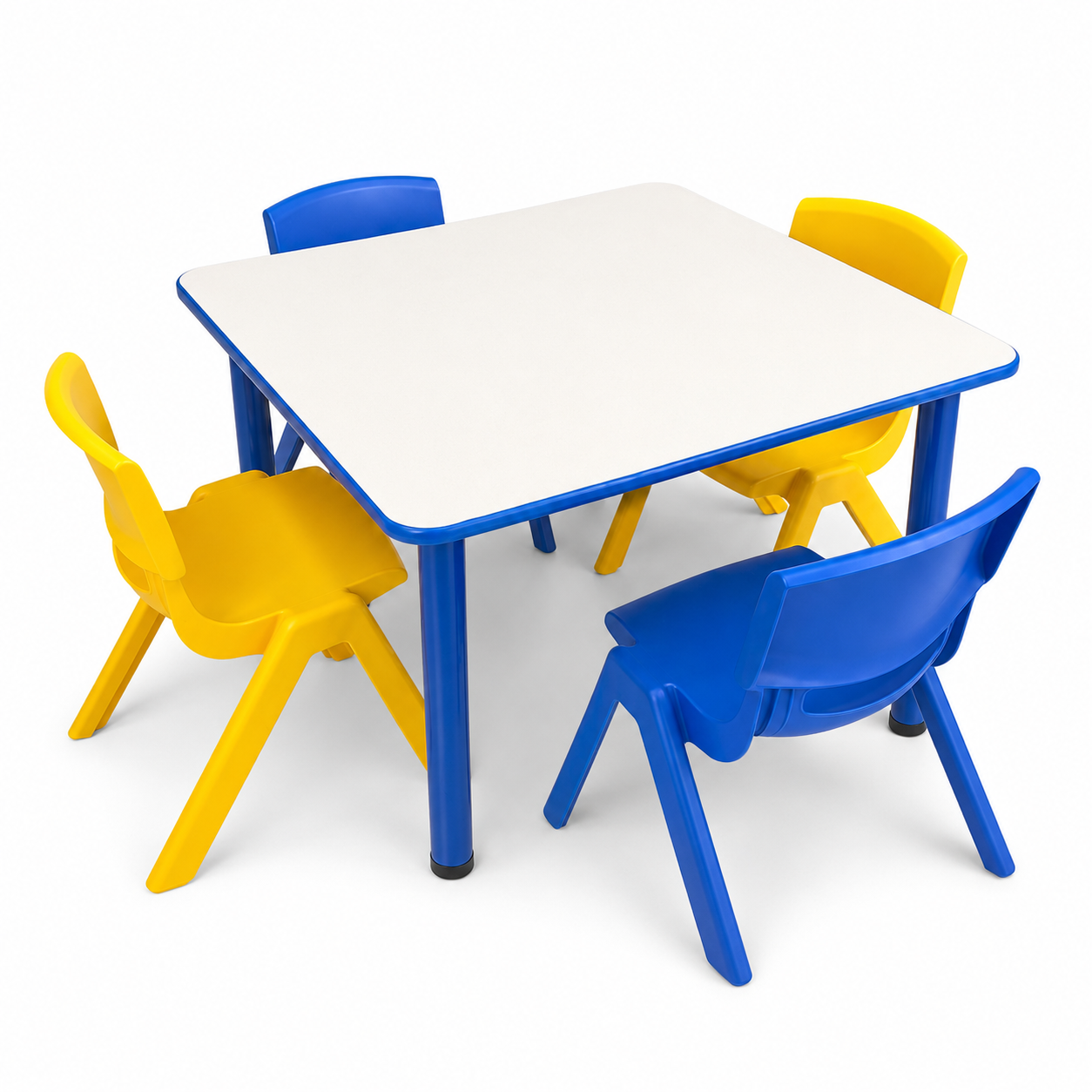 Conjunto Preescolar Kids Color – Mesa MDF + 4 Sillas