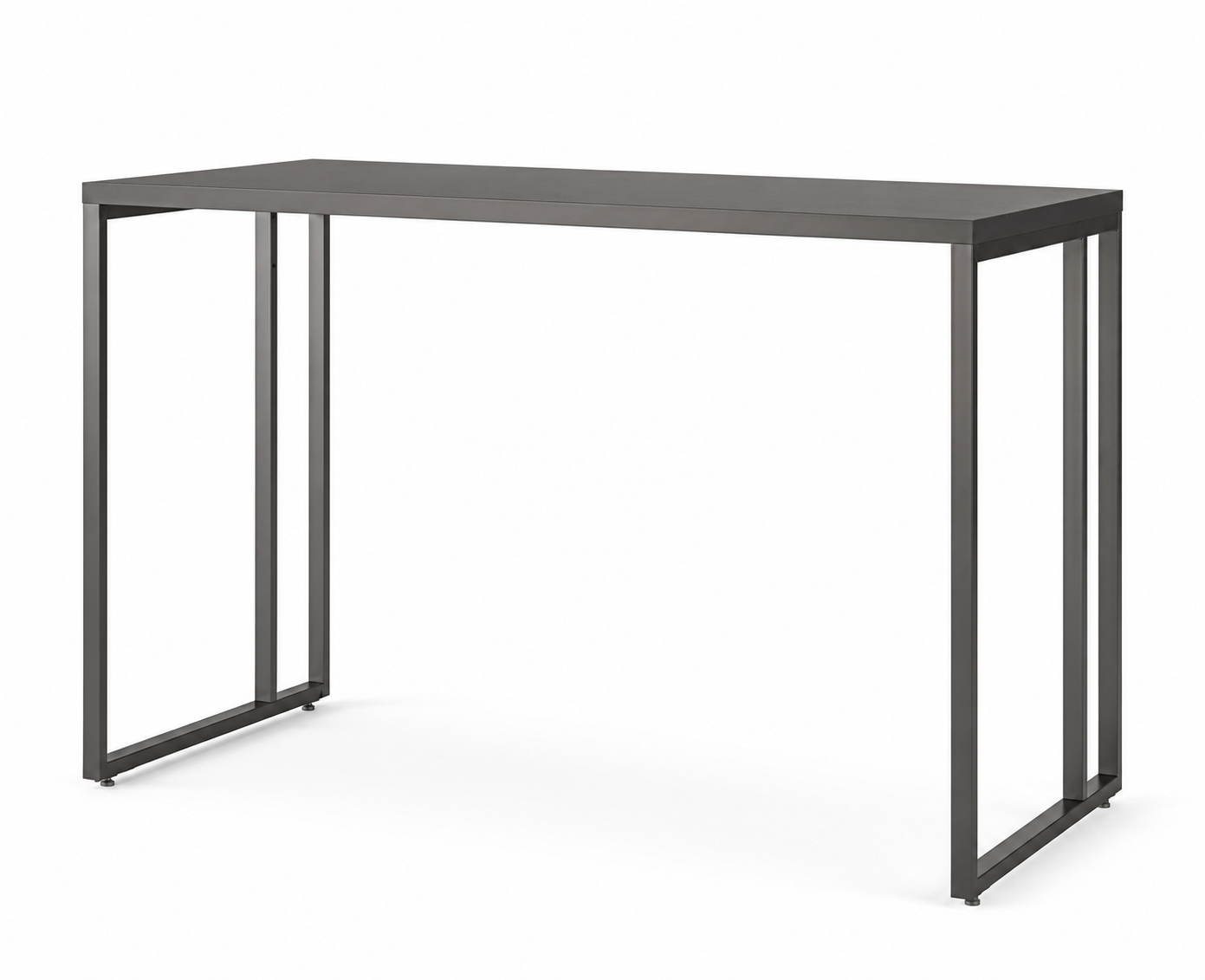 Iron Mesa recta con travesaño en el pie 900x600x740 – Blanco / Gris Cristal