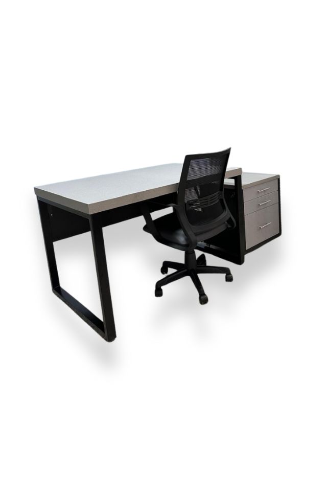 🗂️ Conjunto de Escritorio Recto con Cajonera – Organización y Estilo Ejecutivo