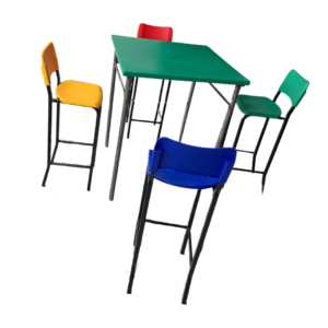 Conjunto 4 Banquetas y Mesa