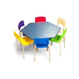 Conjunto Preescolar Hexagonal – Espacio Perfecto para el Aprendizaje Colaborativo