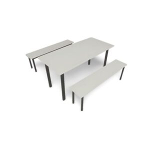 Mesa de Comedor con 2 Bancos – Espacios Colectivos más Cómodos y Funcionales