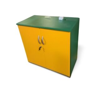 Armario Bajo de Dos Puertas – Compacto, Colorido y Seguro