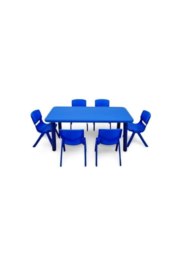 Mesa con Seis Sillas de Polipropileno – Resistencia y Color para el Aula Infantil - Imagen 2