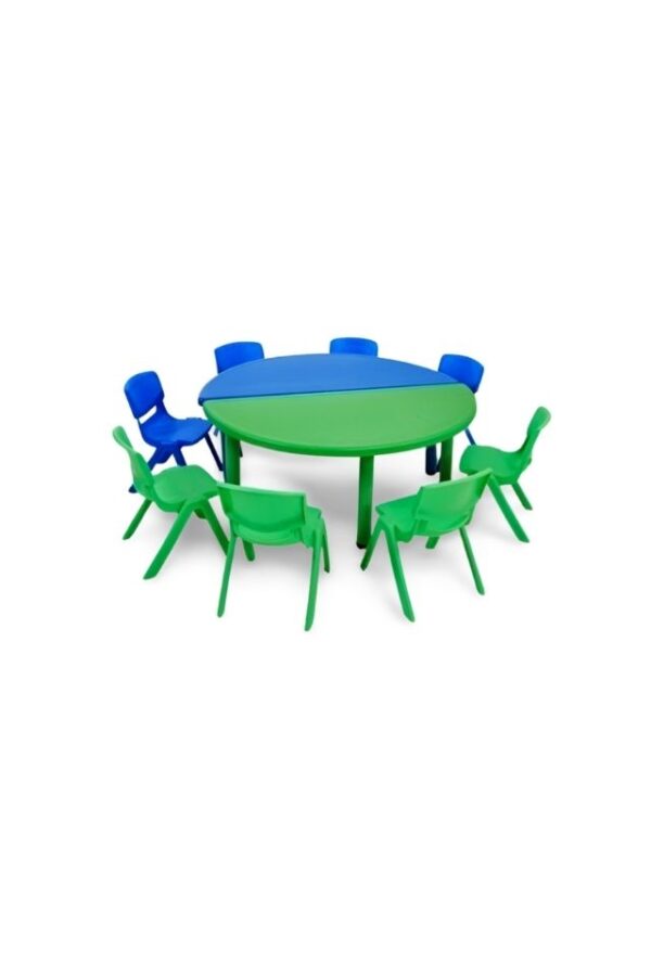 Mesa con Siete Sillas de Polipropileno – Diseño Colorido y Funcional para el Aula Infantil - Imagen 2